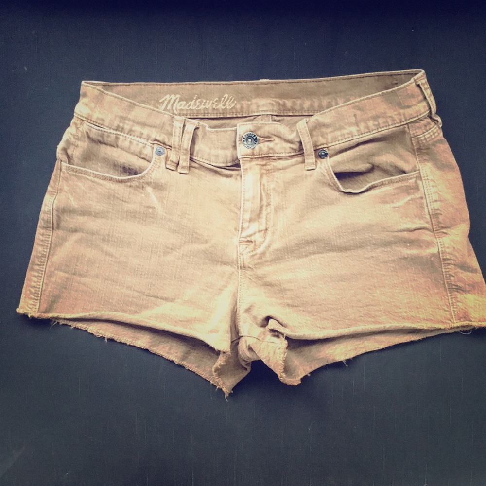 Light brown Madewell Cutoffs